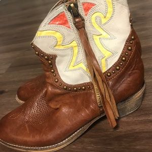 Leather Short Cowgirl Boot